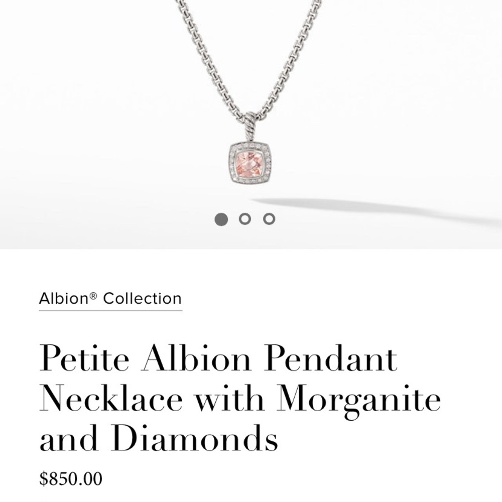 David Yurman Necklace with Morganite and Diamonds